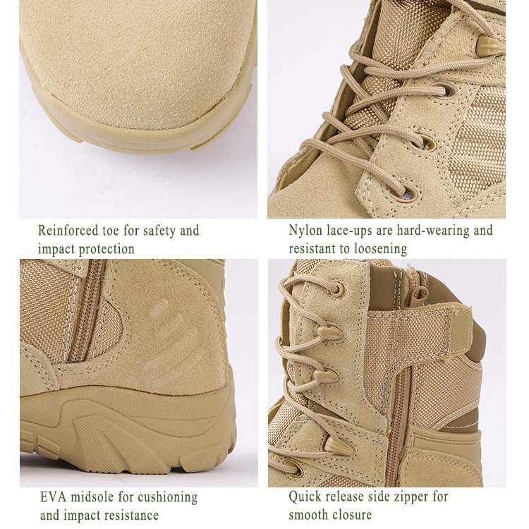 NEW Waterproof Outdoor Botas Tactico Mountain Climbing Winter Men's Sports Leather High-top Zippers Tactical Snow Boots Hiking
