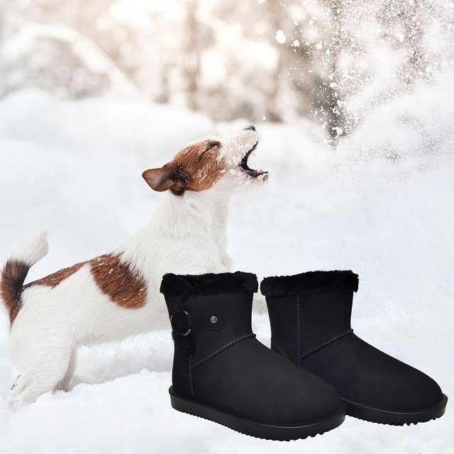 Custom Winter Warm Ankle Soft Snow fake Fur Thick Sole Platform winter Boots for Women