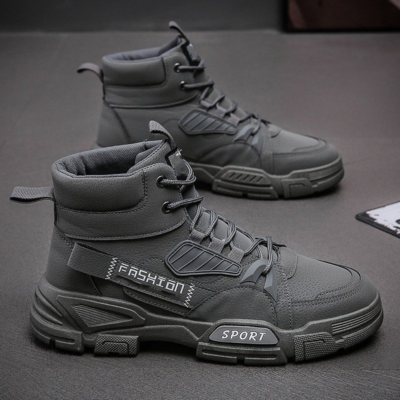 Autumn Winter Cheap Men's Rubber Non Slip Warm Working Lace Up Boot Shoes Snow Boots Men Winter Boots