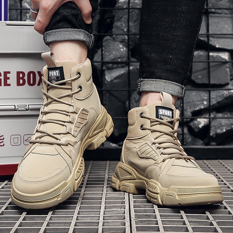 Autumn Winter Cheap Men's Rubber Non Slip Warm Working Lace Up Boot Shoes Snow Boots Men Winter Boots