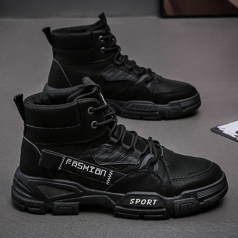 Autumn Winter Cheap Men's Rubber Non Slip Warm Working Lace Up Boot Shoes Snow Boots Men Winter Boots