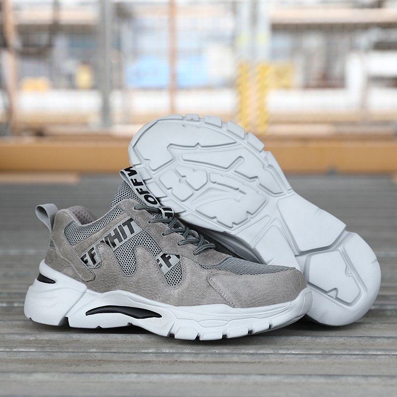 High quality Genuine Leather breathable odor resistant light weight Work Safety Shoes Construction Boots for Men Women