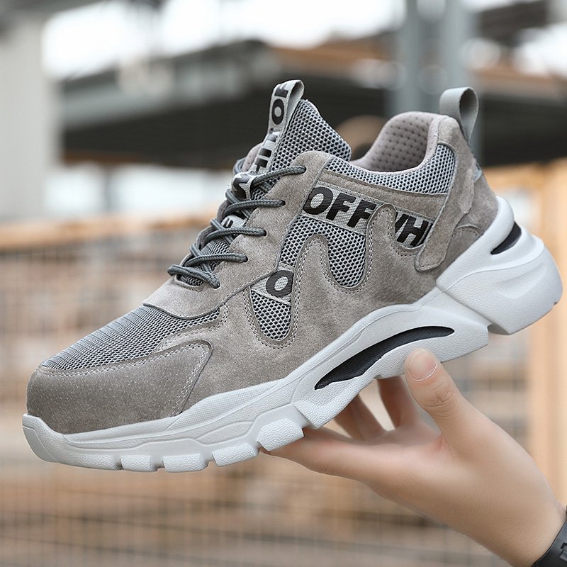 High quality Genuine Leather breathable odor resistant light weight Work Safety Shoes Construction Boots for Men Women