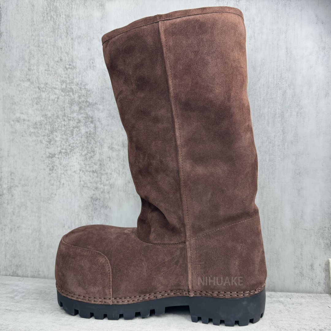 New Top Quality Women Fur Designer Boot Women's Brown Alaska High Suede Boots