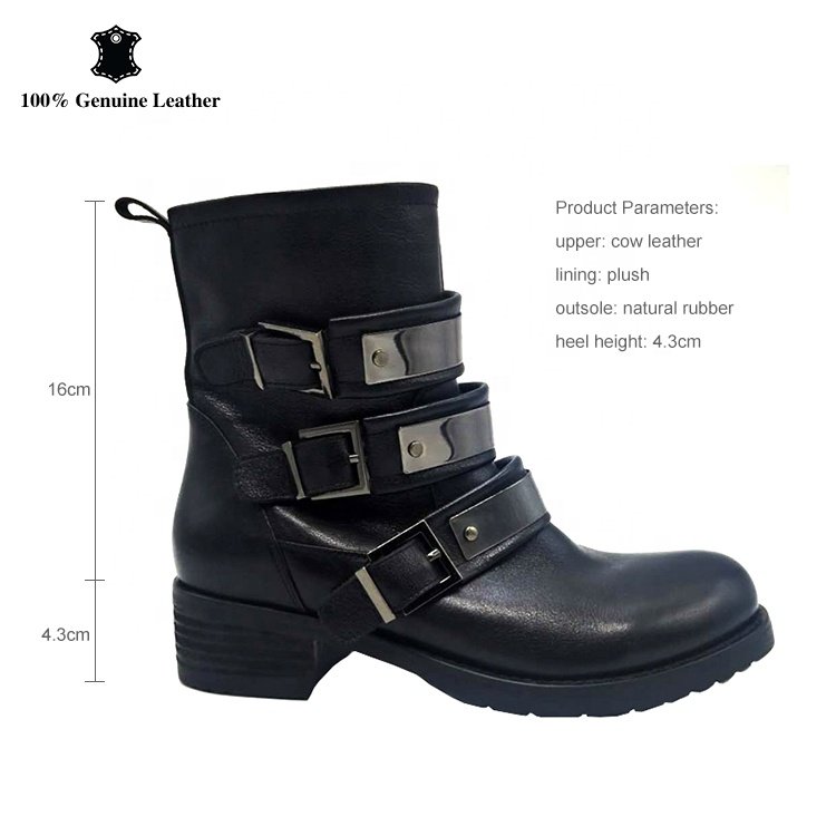 women soft black leather flat ankle cool boots