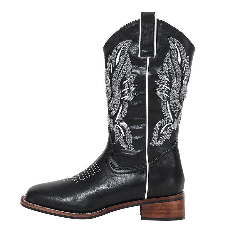 Cowgirl Boots Womens, Women's Knee-High Western Boots Ladies Tall Country Boots with Side