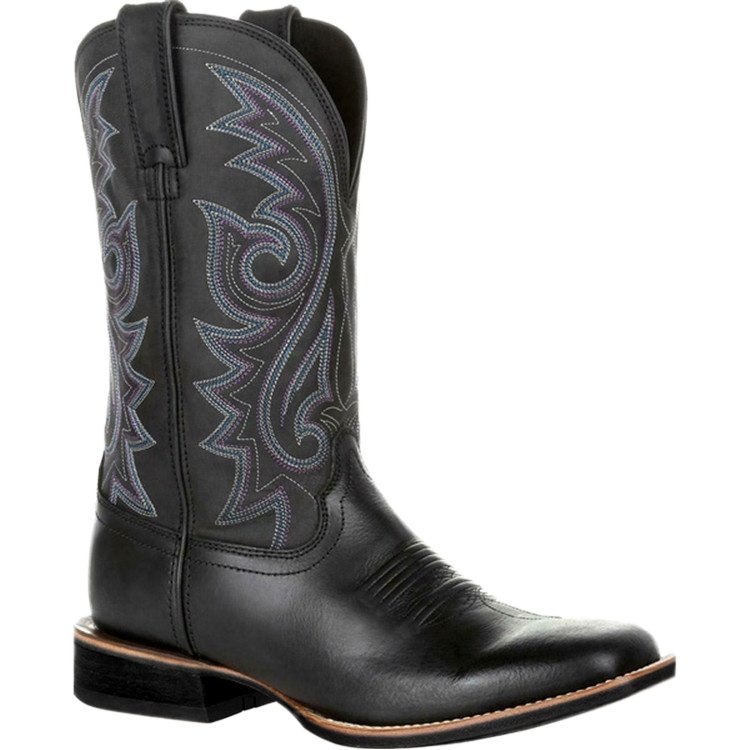 Men's Retro Ankle Boots Embroidered Western Cowboy Style Soft Leather with Flat Chelsea Boots Feature Winter Moto Hiking Shoes