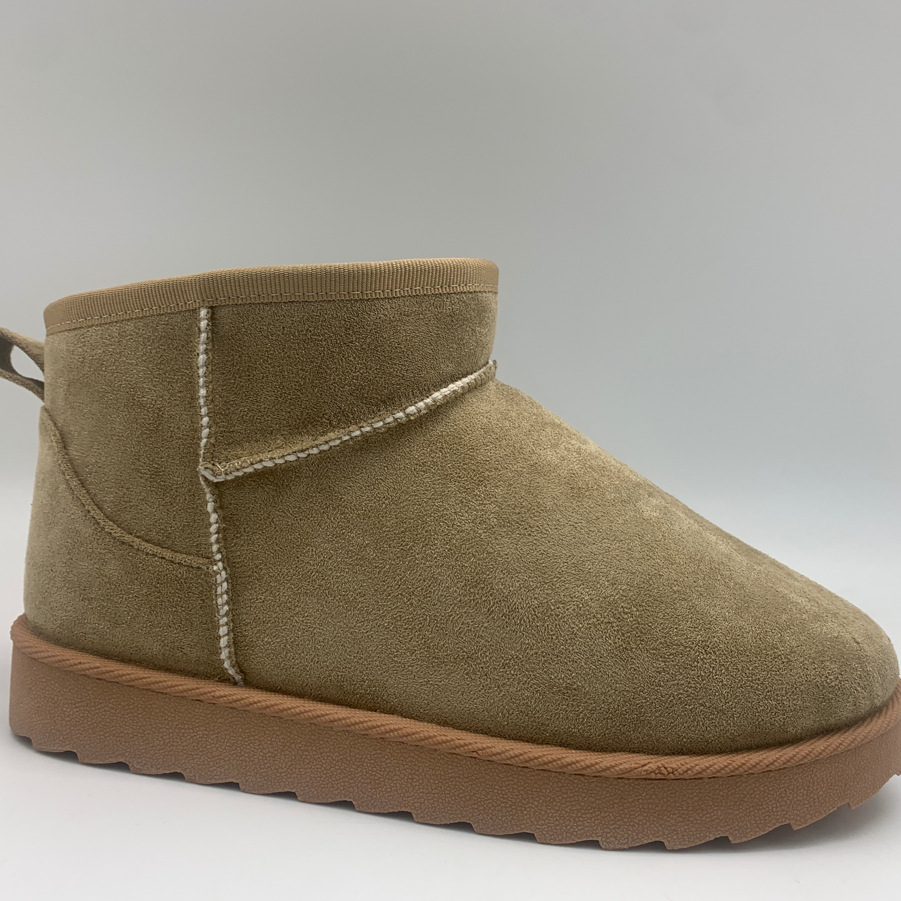 ladies girls fashion microfibre faux suede fur lining flat form comfortable snow boot