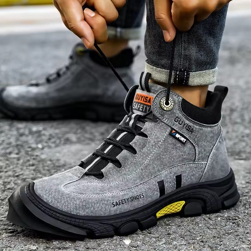 Brand New Men's Shandong Best Serve Safety Shoes, leather safety boots for men