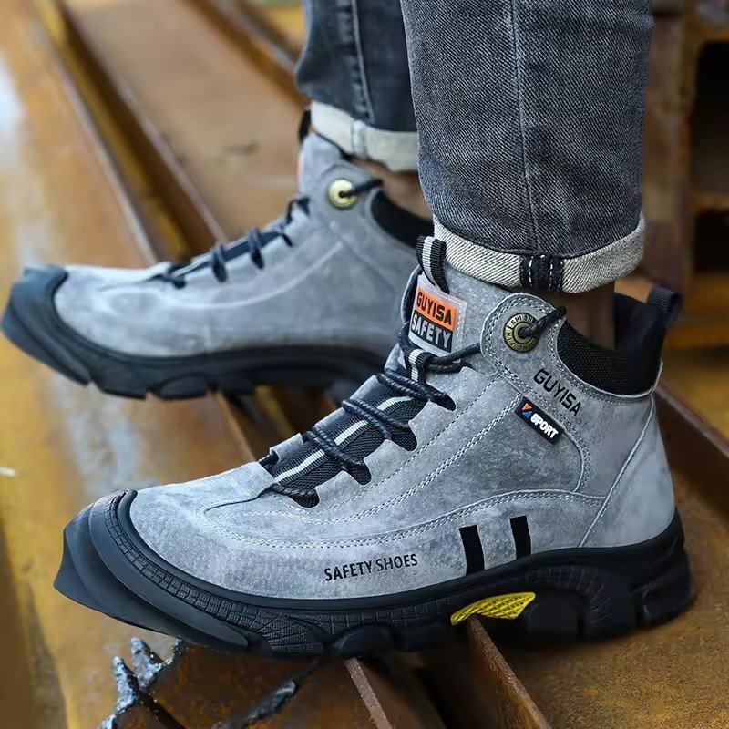 Brand New Men's Shandong Best Serve Safety Shoes, leather safety boots for men