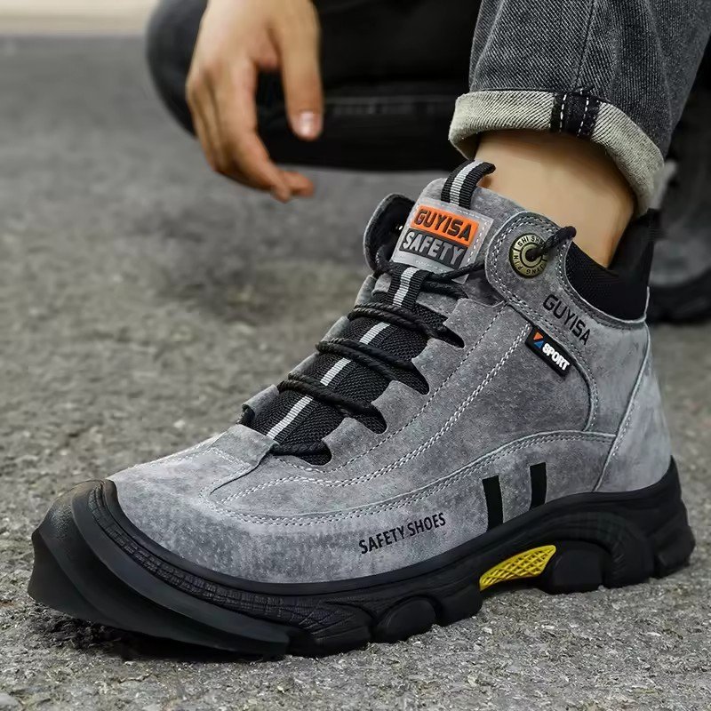 Brand New Men's Shandong Best Serve Safety Shoes, leather safety boots for men