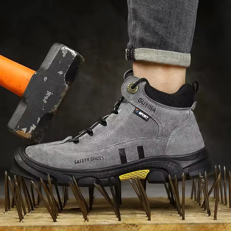 Brand New Men's Shandong Best Serve Safety Shoes, leather safety boots for men