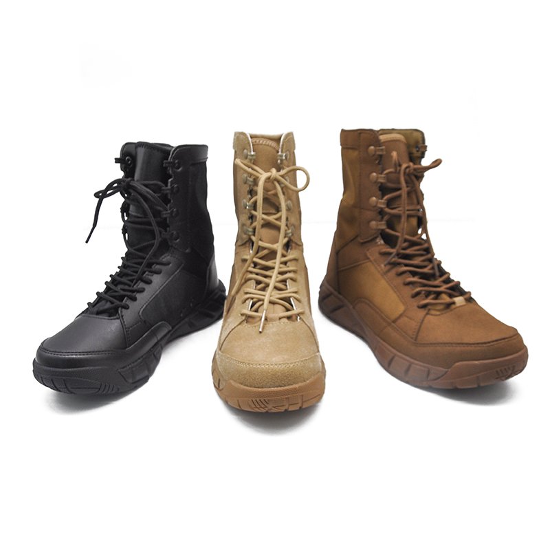 Leather Outdoor Shoes Tactical Desert Low Price Black Combat Boots Ankle Boot Men Rubber Mesh