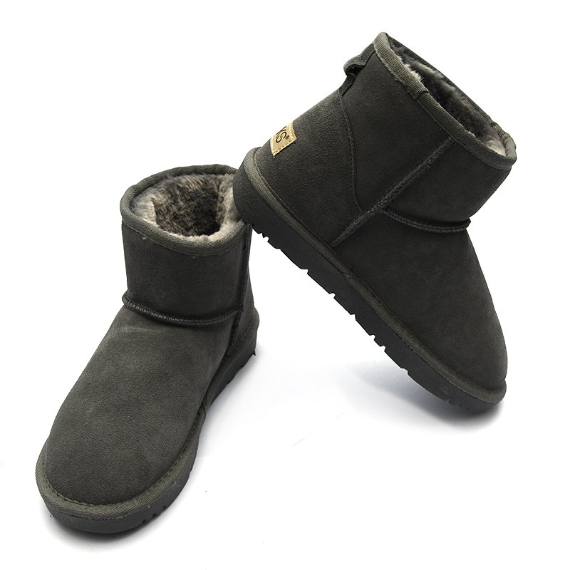 winter rain season shoes classic mini ug warm anti slip sheepskin boots for women