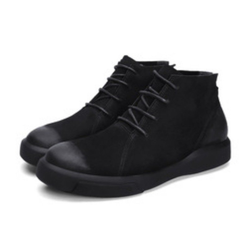 New British Retro Men's Boots High Quality Genuine Leather Tooling Boots Couple Ankle Boots for Men