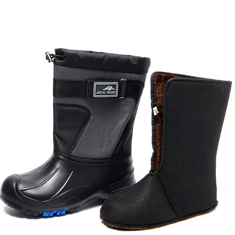 New winter snow waterproof and cold-resistant fishing boots shoes steel nail anti-slip outsole men fishing boots