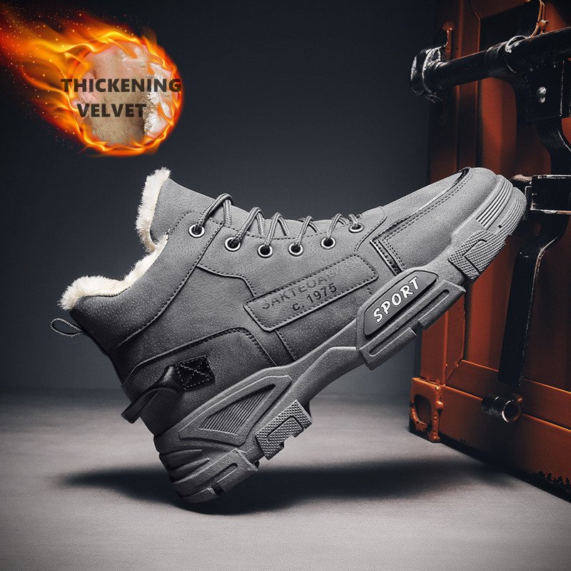 Winter cotton shoes men's new plus velvet warm boots men's waterproof snow boots