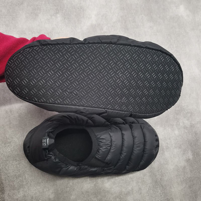 Lightweight Down Feather Filled Shoe Boots Slippers quilted warm down puffy boots booties slippers