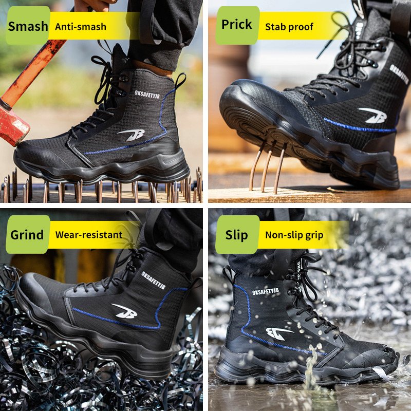 Industrial Shoes Hot selling Construction Site Men's Anti-smashing Anti-piercing High-top Boots Executive Safety Shoes