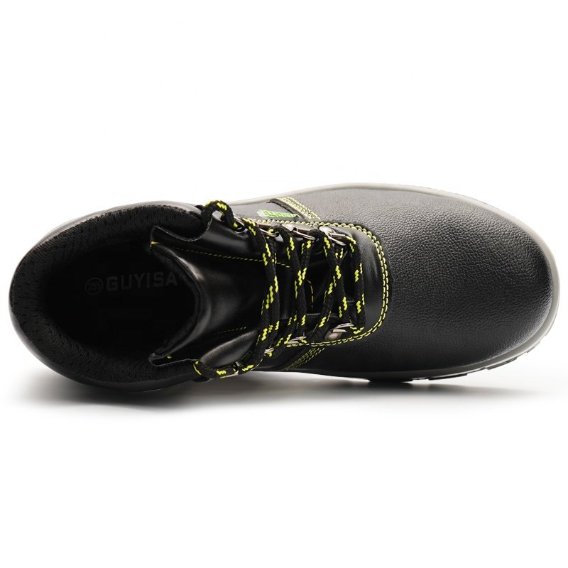GUYISA OEM Fast Shipping Rubber Soles Men's Boots for All Seasons Wear-resistant Black Women's safety Shoes Industry Work Boots