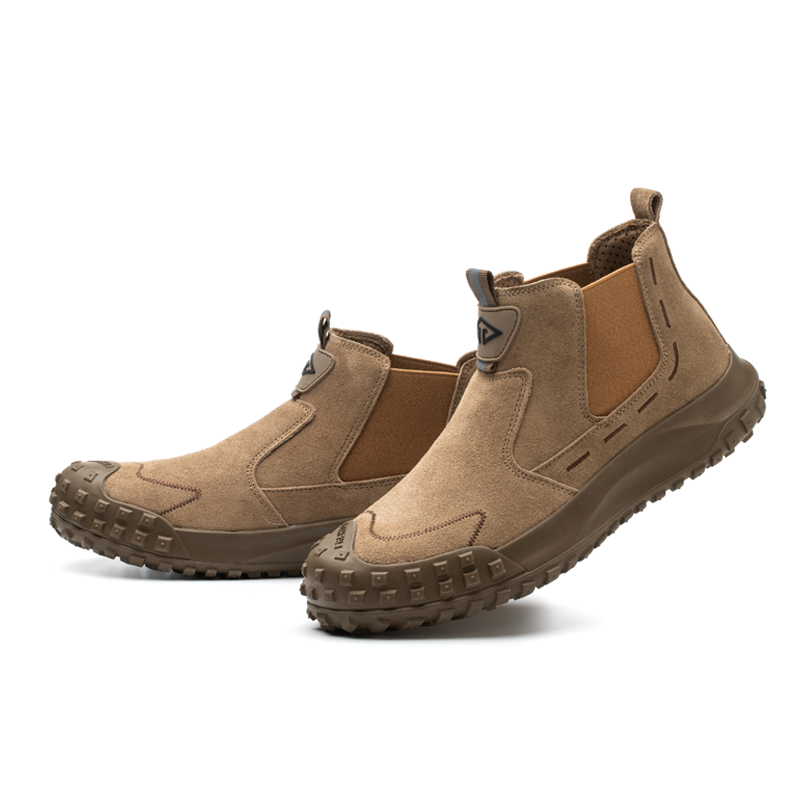 Genuine Leather Anti-slip industrial safety shoes Worker Men Work Steel Toe Boots