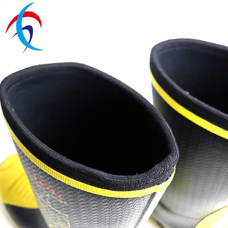Yellow Cheap Winter Anti-smashing Fire fighter boots Fire Fighting Rescue Equipment for Fire Extinguish