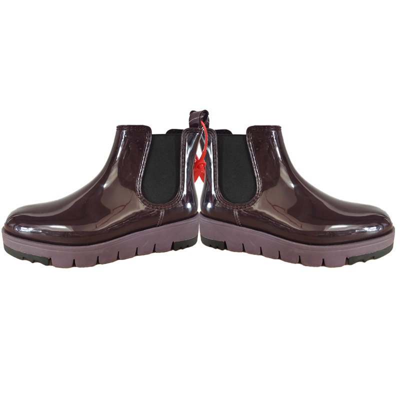 wholesale ladies fashion rubber rain boots designer pvc sole chelsea waterproof rain boots for women