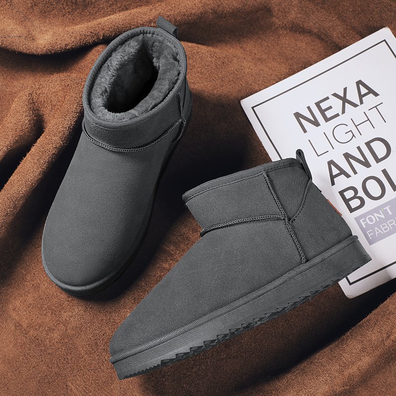 Original high-quality suede winter snow boots low MQQ Custom outdoor warm and casual short and smooth plush boots