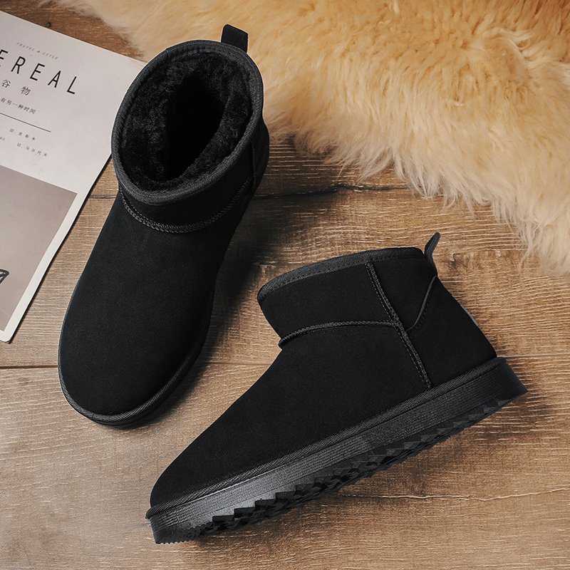 Original high-quality suede winter snow boots low MQQ Custom outdoor warm and casual short and smooth plush boots