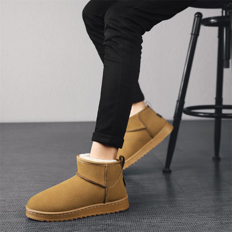 Original high-quality suede winter snow boots low MQQ Custom outdoor warm and casual short and smooth plush boots