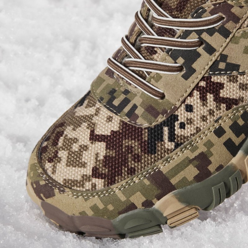 2024 Winter New Children's Cotton Shoes with Velvet Warm Camouflage Snow Boots Casual Versatile Cotton Boots