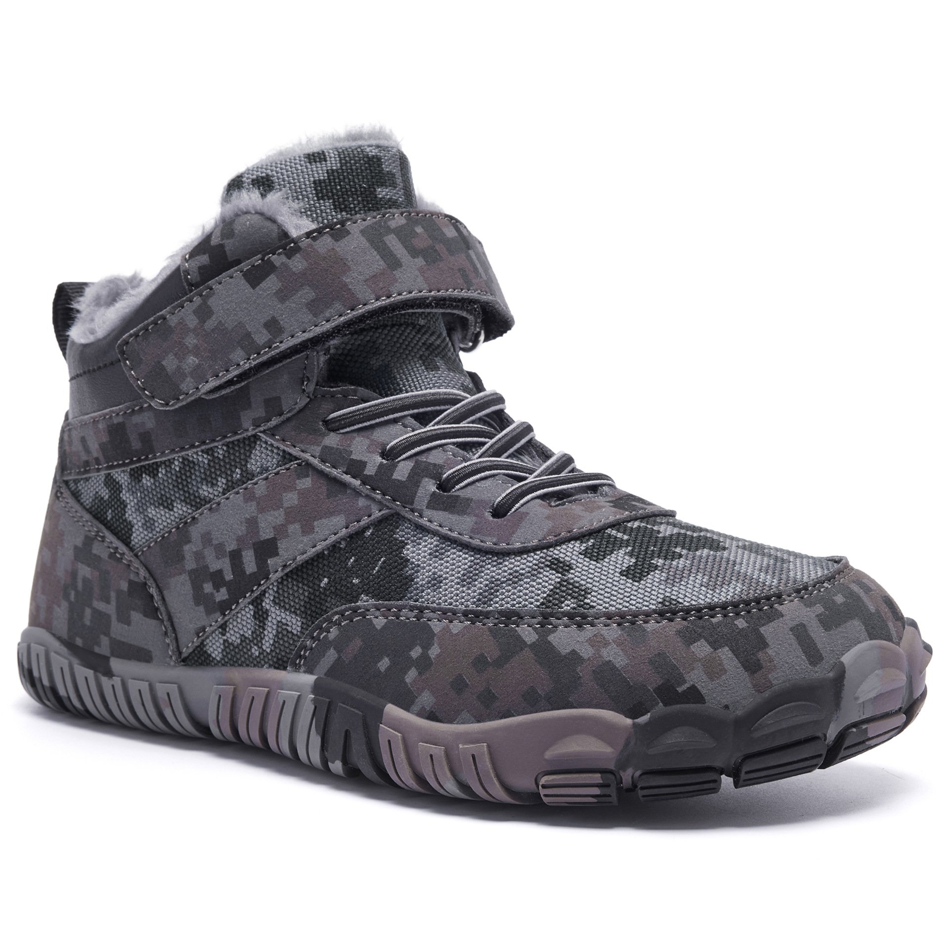 2024 Winter New Children's Cotton Shoes with Velvet Warm Camouflage Snow Boots Casual Versatile Cotton Boots