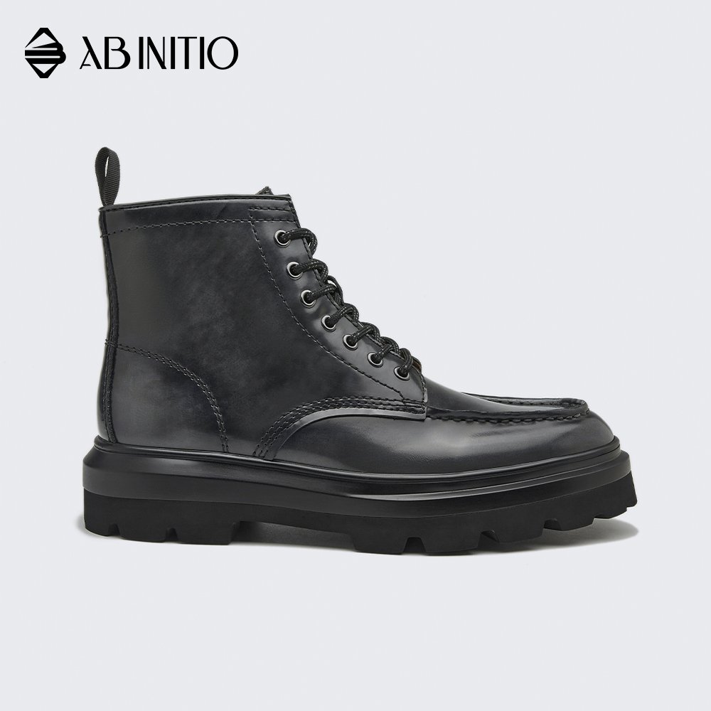 Wholesale Original High Top Genuine Leather Lace Up Mens Ankle Boots Shoes