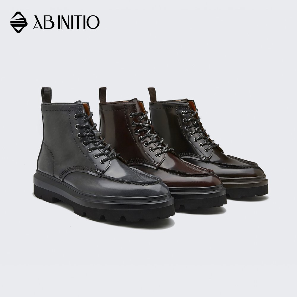 Wholesale Original High Top Genuine Leather Lace Up Mens Ankle Boots Shoes
