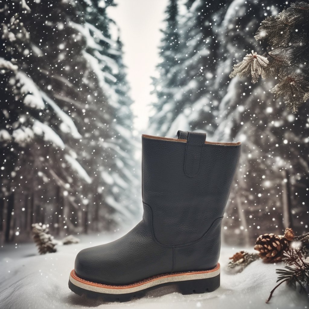 Goodyear winter outdoor warm leather snow boots a slip-on wool leather boots Mongolian riding boots