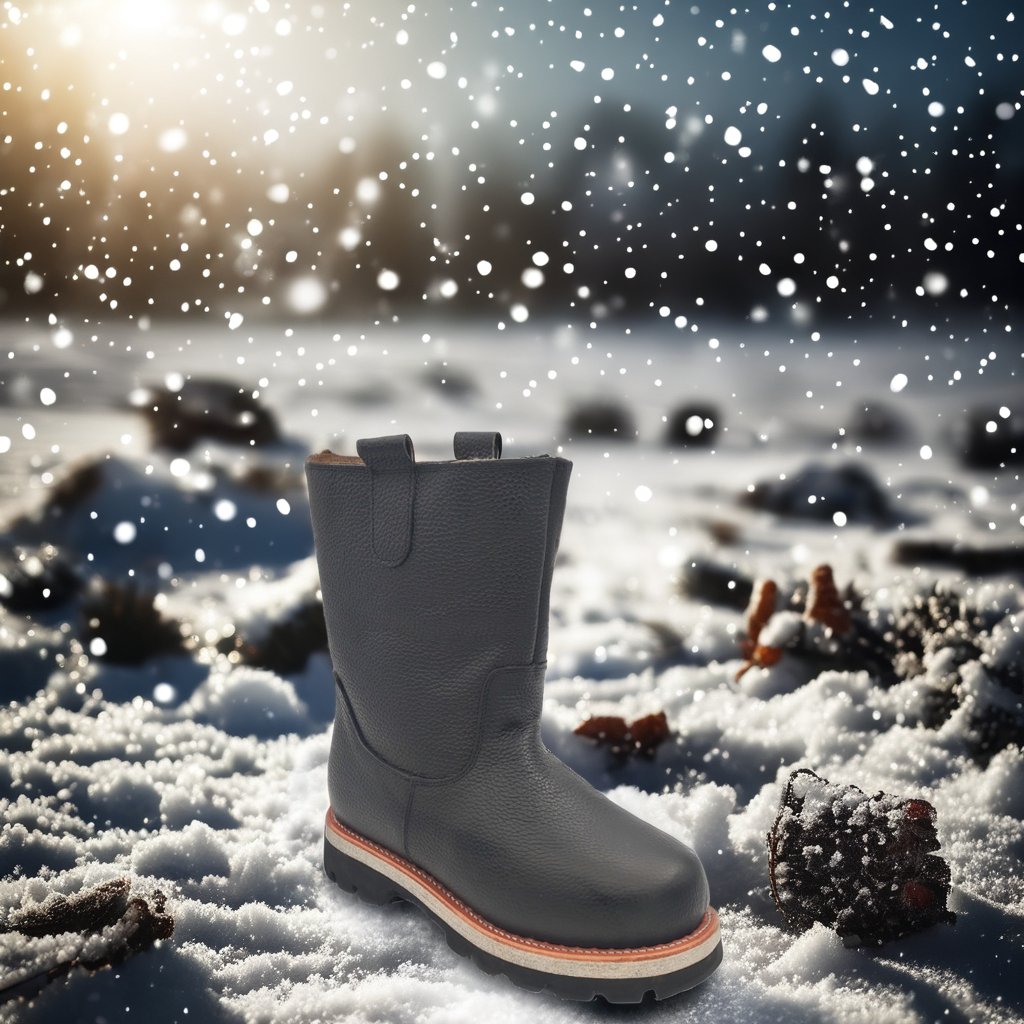 Goodyear winter outdoor warm leather snow boots a slip-on wool leather boots Mongolian riding boots