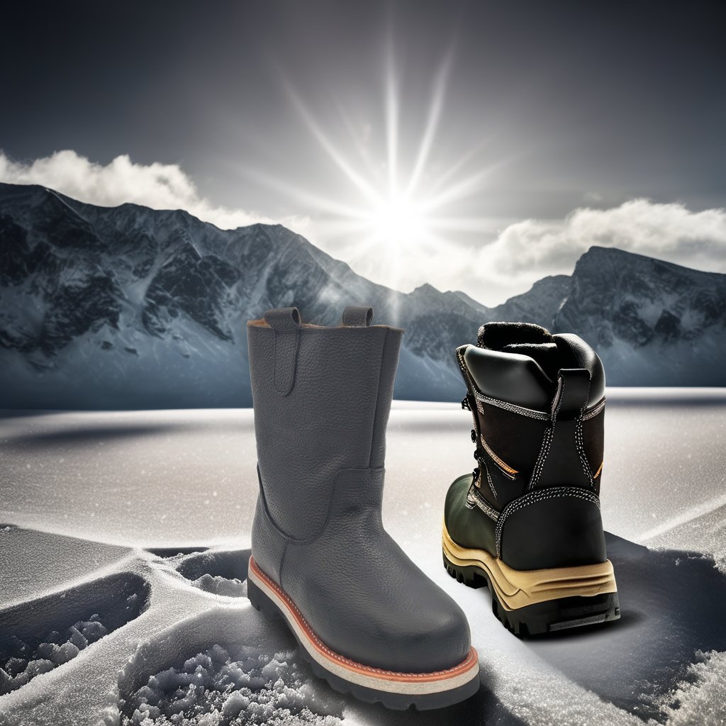 Goodyear winter outdoor warm leather snow boots a slip-on wool leather boots Mongolian riding boots