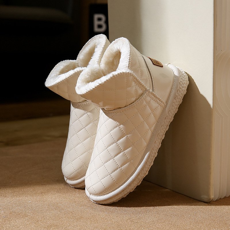 New cheap waterproof snow boots non -slip women's fur integrated plush cotton shoes