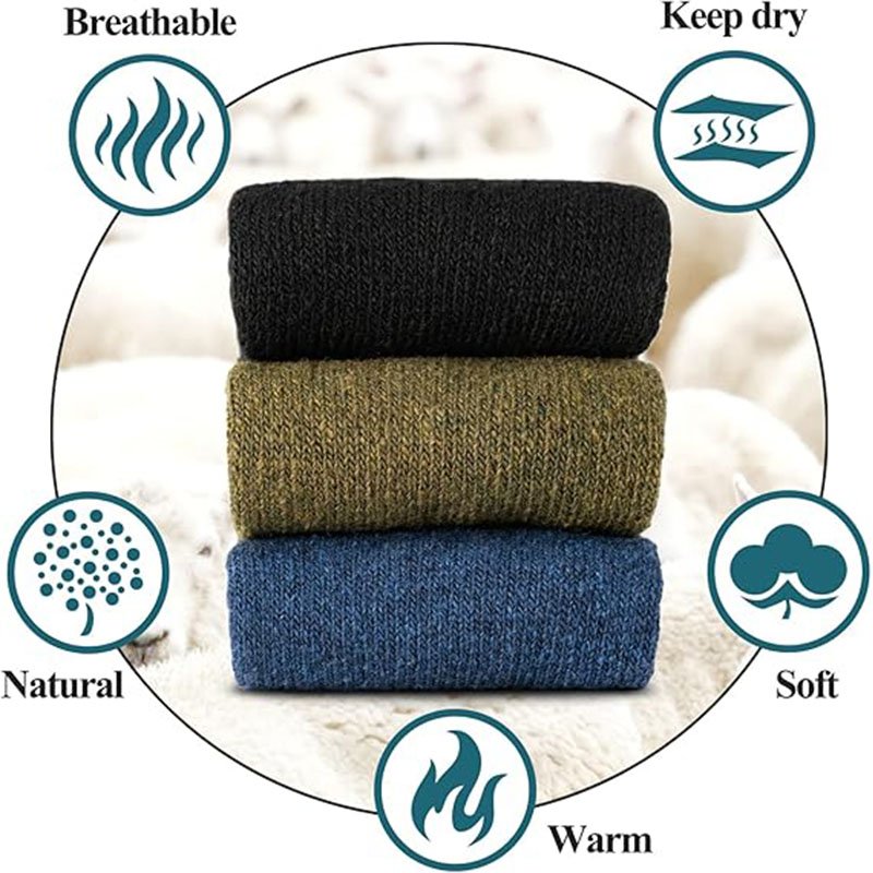 Padded Seamless Toe Merino Wool Outdoor Hiking Work Socks Women Men