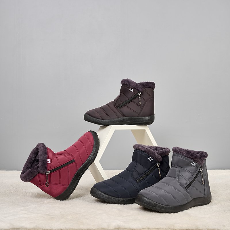 Bairuilun Winter Women's Anti-slip And Waterproof Snow Boots, Plush And Warm Ankle Boots