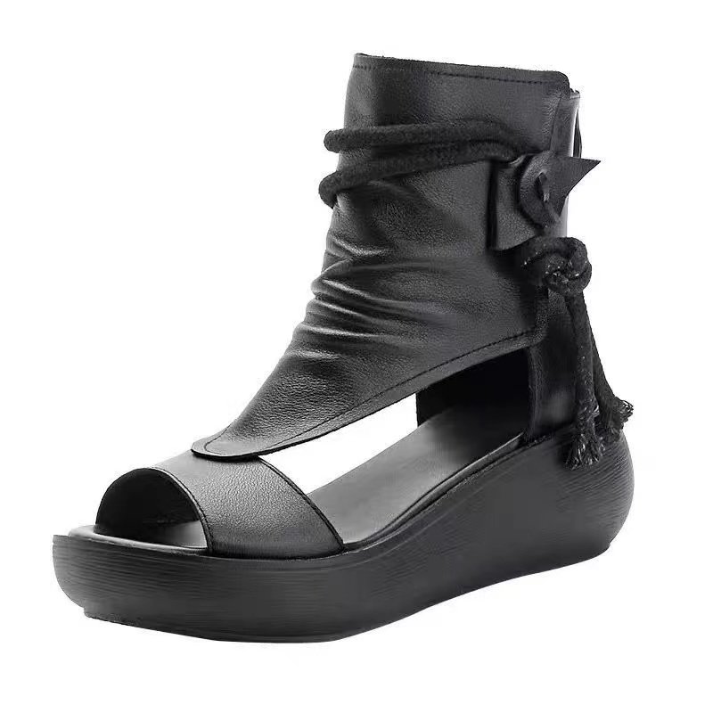 2024 New Design Woman Platform Boots Pumps Wedge Heels For Ladies chaussures femmes Heeled Sandals
