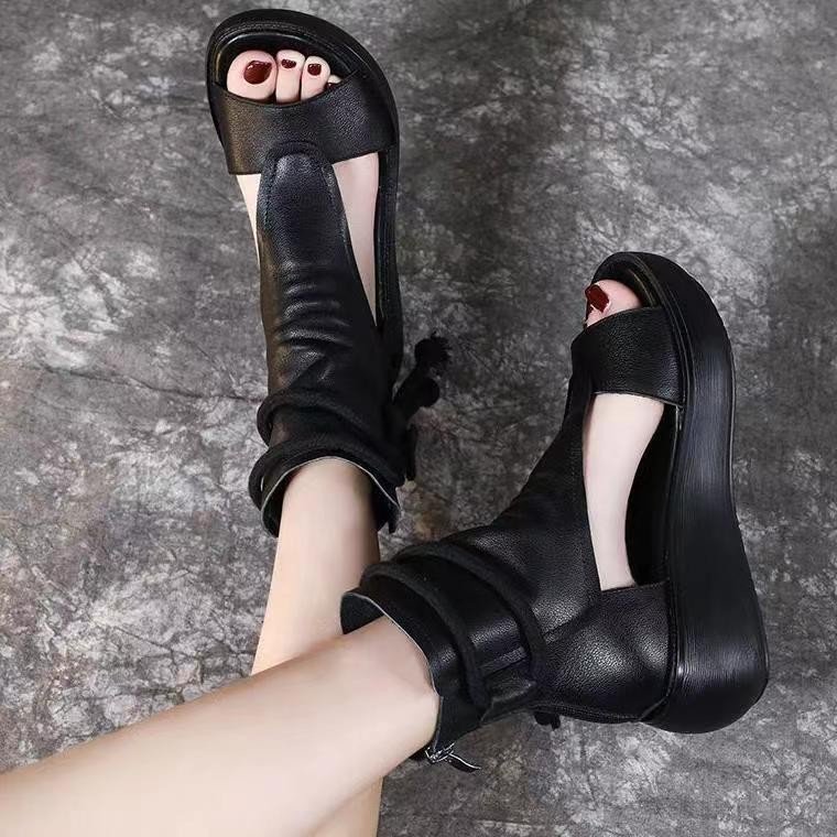 2024 New Design Woman Platform Boots Pumps Wedge Heels For Ladies chaussures femmes Heeled Sandals