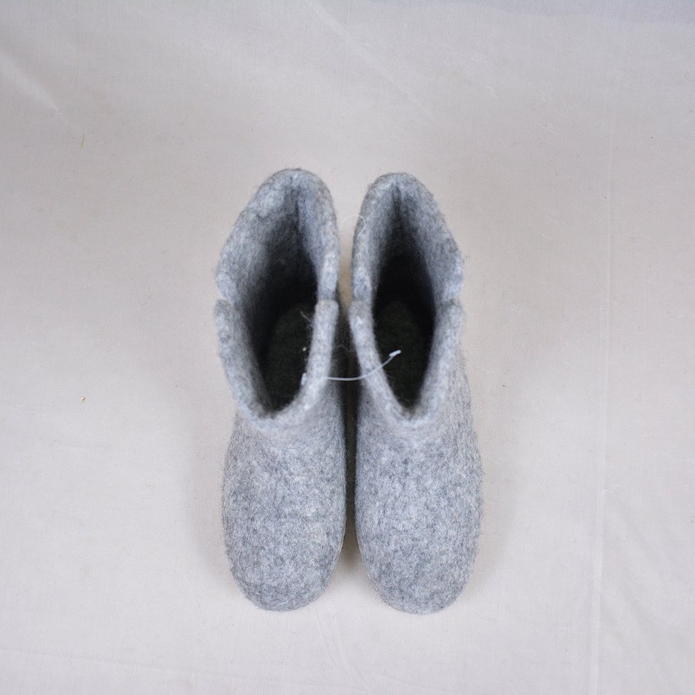 Grey Felt Boots "Soft, Comfortable and Eco Friendly Boots Using Indoor Home" Handmade in Nepal