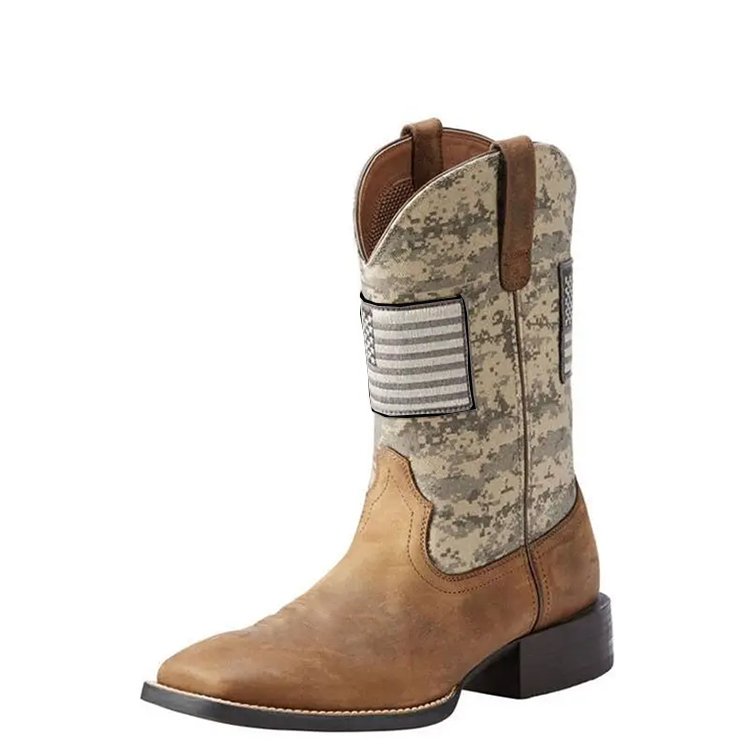 Cowboy Leather Boots For Man Genuine Leather Toe Western Cowboy Boots Mens Safety Chelsea Ankle Cowboy Boots Men