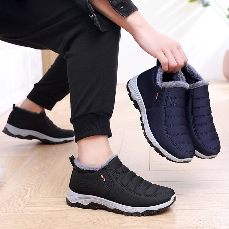 Gum out-sole Fur Lined men's winter Snow Boots Ankle Boots Outdoor winter warm shoes for men discount price