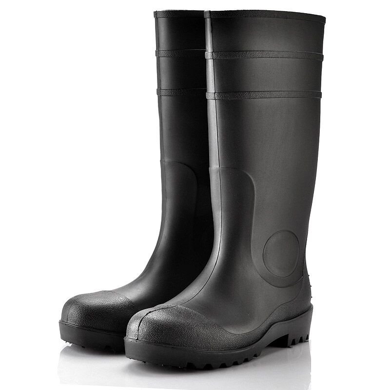 S5 Standard custom steel toe cap shoes mens anti slip oil resistant safety PVC rain boots sale