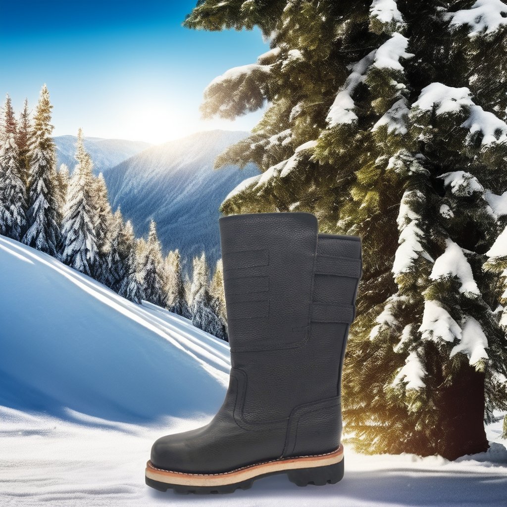 Winter high wool felt cold resistant cotton boots for men Goodyear hand-thickened warm dog hair inside Uggs leather boots