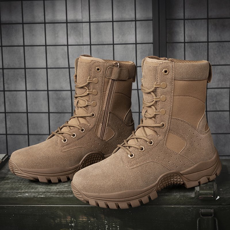 Men's Winter Waterproof Lightweight Tactical Boots High Quality Desert Jungle Training Shoes Zip Summer Outdoor Wholesale