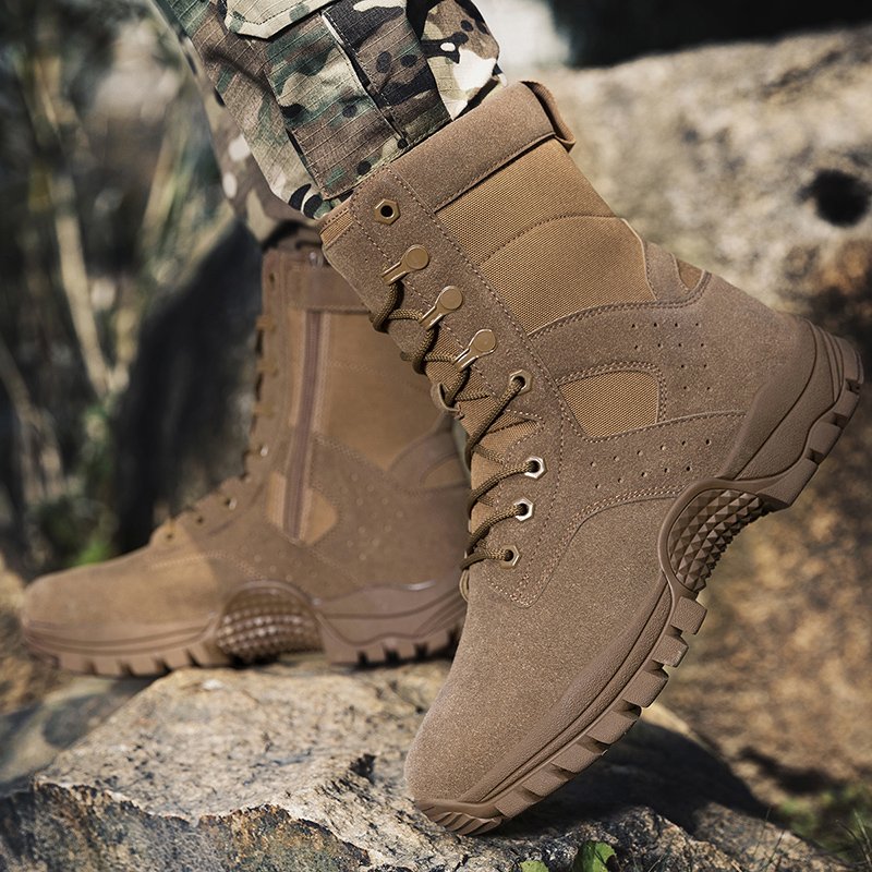 Men's Winter Waterproof Lightweight Tactical Boots High Quality Desert Jungle Training Shoes Zip Summer Outdoor Wholesale