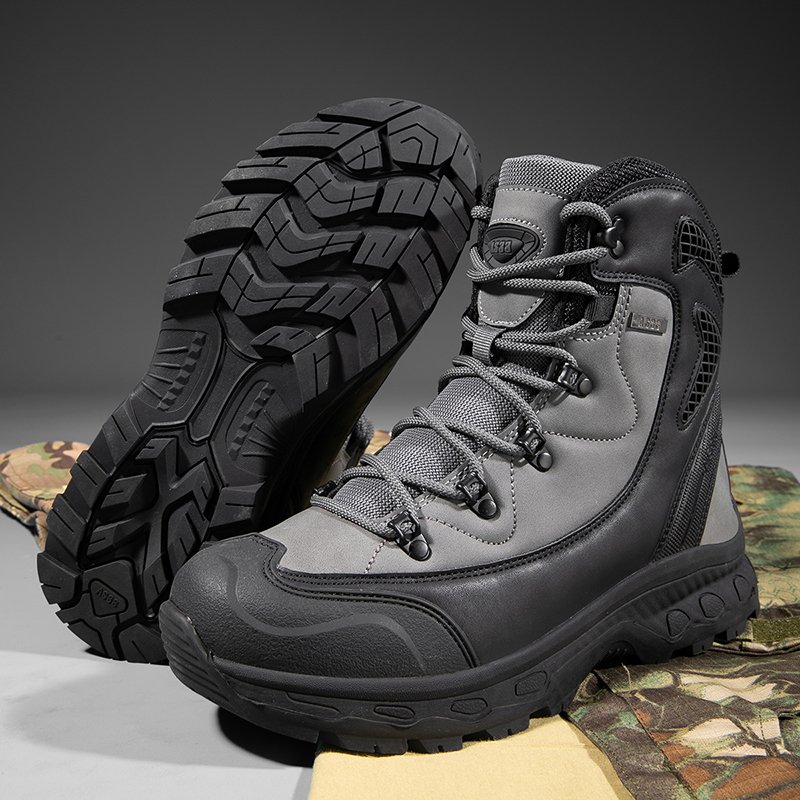 Men's Outdoor High-Top Riding Boots Waterproof and Warm Breathable for Summer Sports Hiking and Snow Riding for Winter Spring